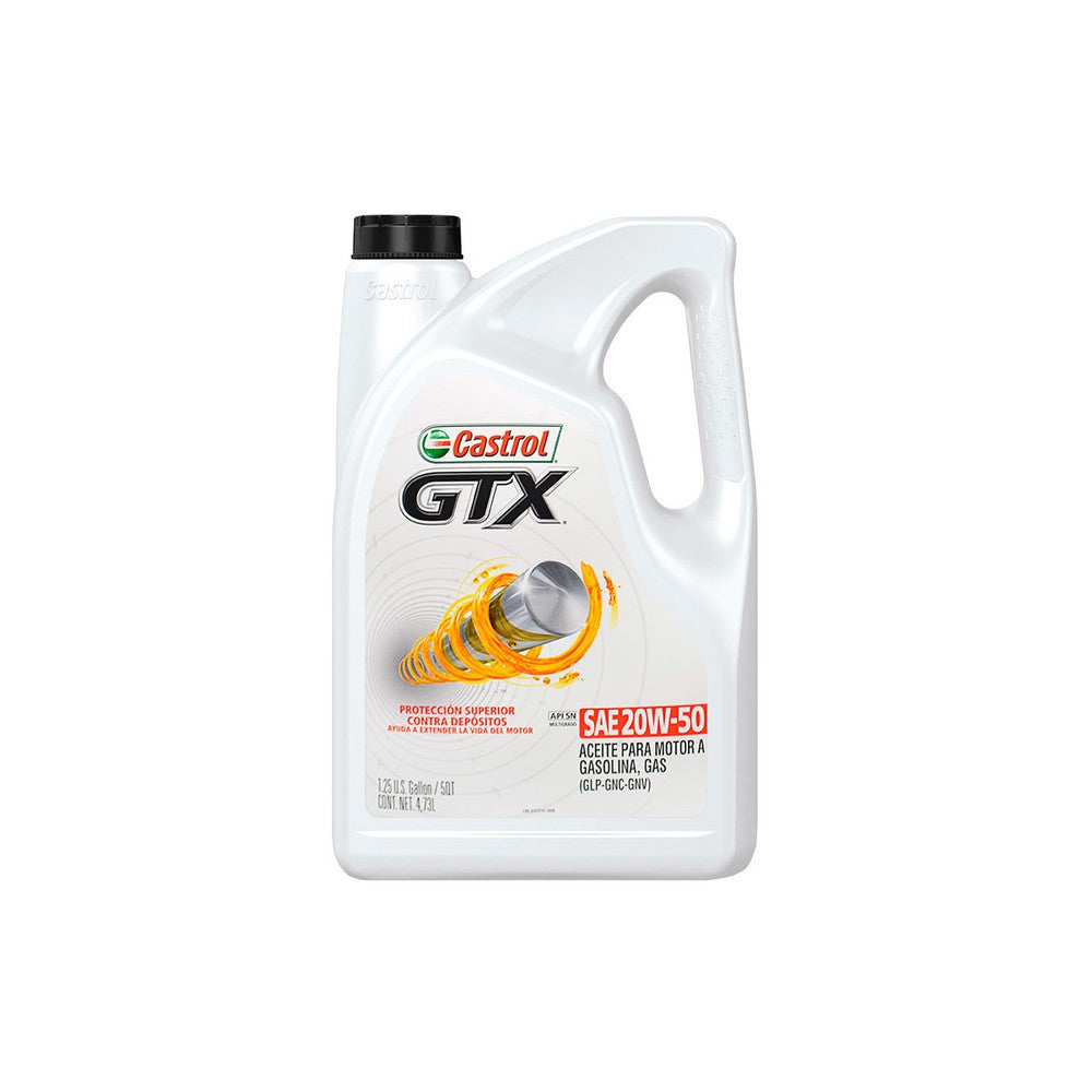CASTROL GTX® 20W-50 (GARRAFA) PARA CAMIONES LIGEROS Y FURGONETA - 5 QT