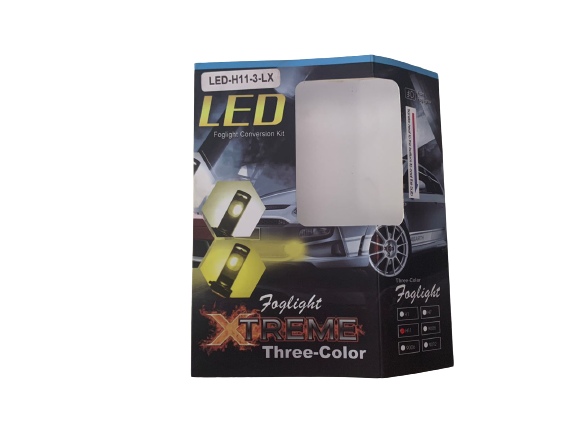 *P6* LED H11 TRIPLE-COLOR (LED-H11-3-LX) 3,200LM, BOMBILLA LED ANTINIEBLA DE ALTA POTENCIA PARA COCHE PASAJERO VEHICULO COMERCIAL Y FURGONETA