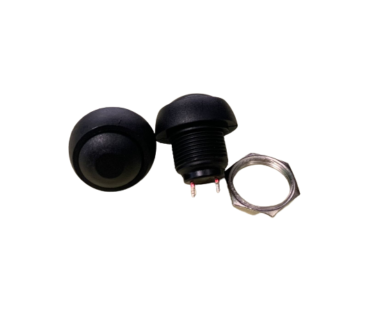 PUSH BOTON NEGRO-ROJO PITOMINI (PLASTICO)