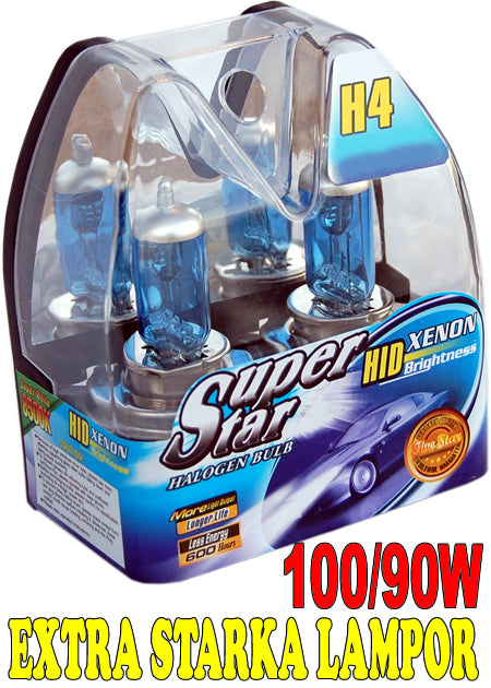 Lámparas De Xenón Para Coche, Luz Blanca Superbrillante H4 12V 100W / 90W 6000K, 1 Par - AliExprs