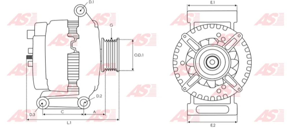 KONIGMANN 8403N OEM: 23770; REEMPLAZO PARA: FORD; ALTERNADOR TIPO FORD 12V/130AMP, POLEA R6; COMPATIBLE CON: FORD ESCAPE/MAZDA TRIBUTE 3.0L V6 05-07...