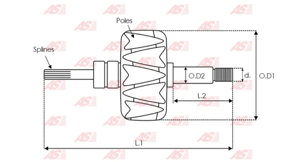 *N3-12* MASA ALTERNADOR ROT-4801 TOYOTA 22R, TACOMA 12V/80A KONIGMAN