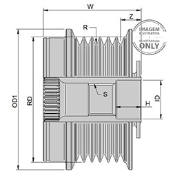 *B2-02* POLEA DESACOPLADORA Z-VIBE 7 RANURAS 2236 ZEN