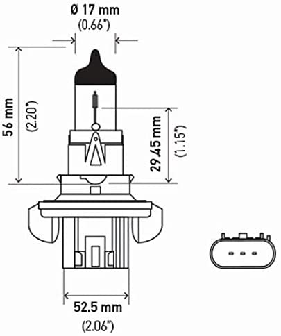 *J4* BOMBILLA H13/9008 12V (LIMASTAR H13) HALÓGENA TIPO AMERICANA PARA FAROS DELANTEROS - 60/55 WATTS