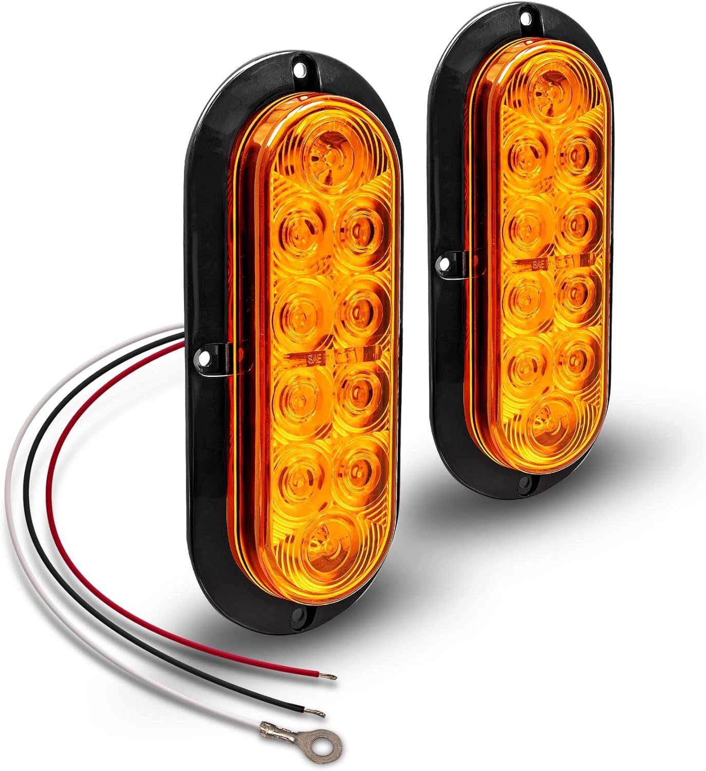 *J3* STOP LED OVALADO AMBAR 12-24V (UNIDAD) MARIELOS