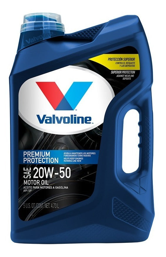 VALVOLINE 20W-50 ACEITE DE MOTOR MINERAL EN GARRAFA DE 5QTS