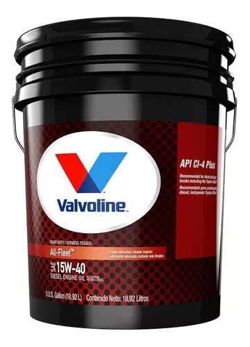 CUBETA VALVOLINE ALL-FLEET E700 (CI-4 PLUS) 15W-40 ACEITE PARA MOTORES DIESEL DE SERVICIO PESADO