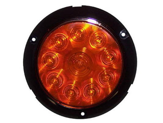 *L4* STOP LED AMBAR REDONDO 12-24V KTC  (UNIDAD) COMPLETO