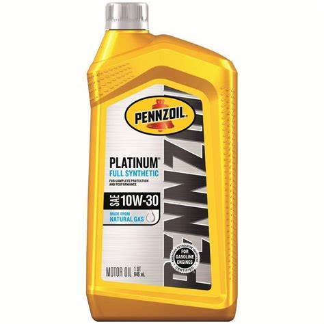 PENNZOIL PLATINUM FULL SYNTHETIC SAE 10W-30 - 1QT