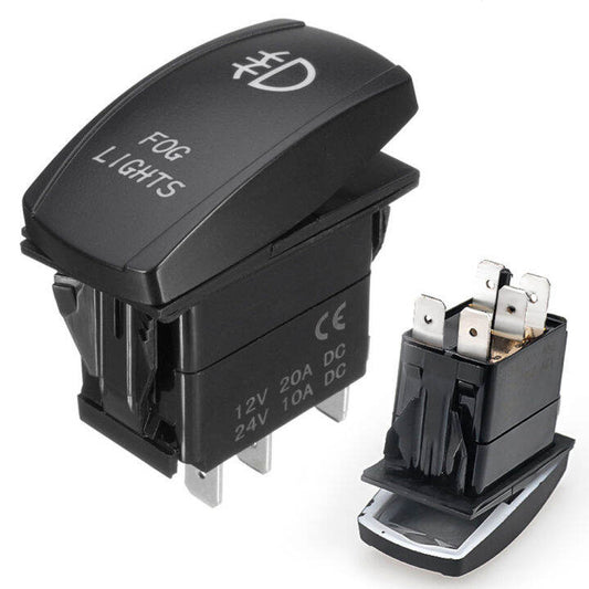 *L5* SWITCH INTERRUPTOR 12-24V 5 PINES ON/ OFF LUZ LASER AZUL PILOT