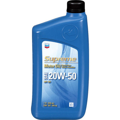 CHEVRON® SUPREME 20W-50 CUARTO ACEITE PARA MOTOR A (GASOLINA) 946ML