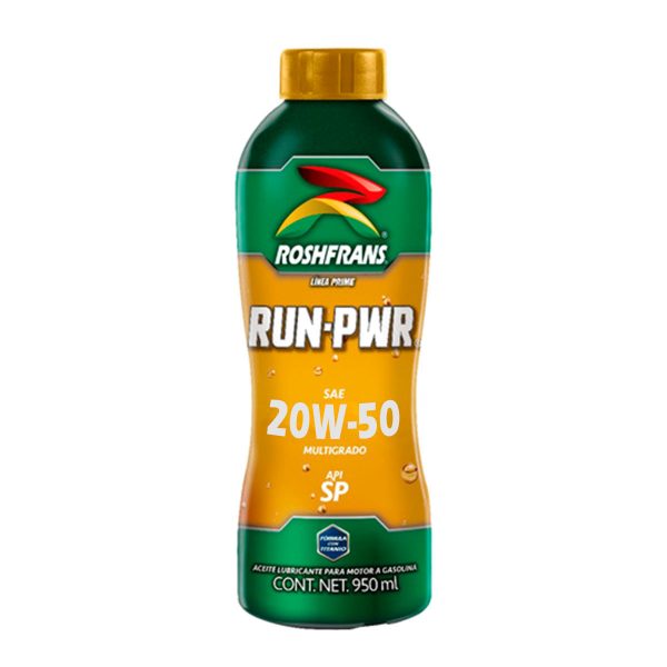 ROSHFRANS RUN-PWR GARRAFA 20W-50 MULTIGRADO 950ML MOTOR A GASOLINA