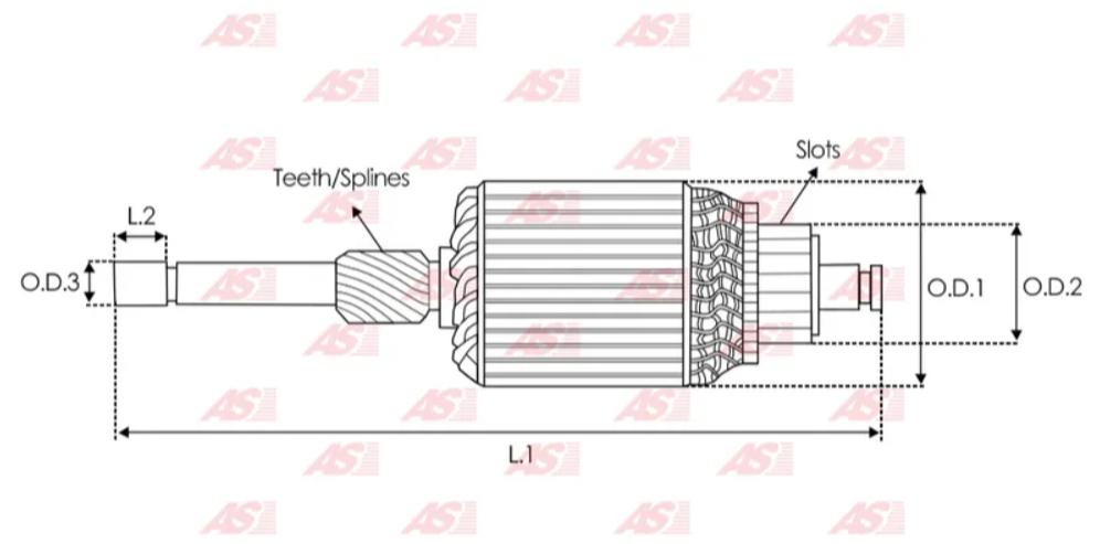 *N3* ARMADURA 61-8317 MASAS POLARES Y BOBINAS INDUCTORAS PARA: MITSUBISHI 1.0, 1.2KW ARRANCADORES PMGR; SE UTILIZA EN: CATERPILLAR AG. & IND. (2004-2009) CHEVROLET, CHRYSLER (2001-2010) DODGE (2000-2006) HONDA (1997-2006).