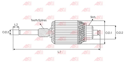 *M2* ARMADURA 61-212 MASAS POLARES Y BOBINAS INDUCTORAS PARA: ARRANCADORES OSGR FORD 3.0-3.5KW; SE UTILIZA EN: FORD (2001-2010) FORD 350