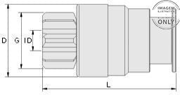 *D4* BENDIX ZNPZNP-18589; № DIENTES: T 10, DIÁ.E PIÑÓN: G 39.5, LONG. 102; OEM № DENSO 028300-1230; PARA: NIPPONDENSO 2.5KW, 4.0KW DD; UTILIZADO EN: (HEAVY DUTY) CATERPILLAR, JOHN DEERE AGR. IN.