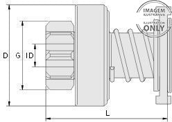 *E3* BENDIX SD-1057-BR BOSCH; DIENTES 10, PIÑÓN D.E G 27.94, LONG. 49; PARA MERCEDES BENZ