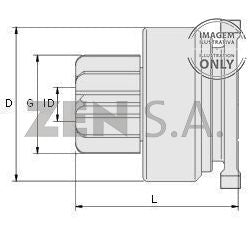 *F4* BÉNDIX BN175Z FORD DIESEL; № DIENTES: T 9, DIÁ.E PIÑÓN: G 36.3, LONG. 46.5; OEM № FORD 10682; UTILIZADO EN: FORD 1000 DIESEL, RANGER