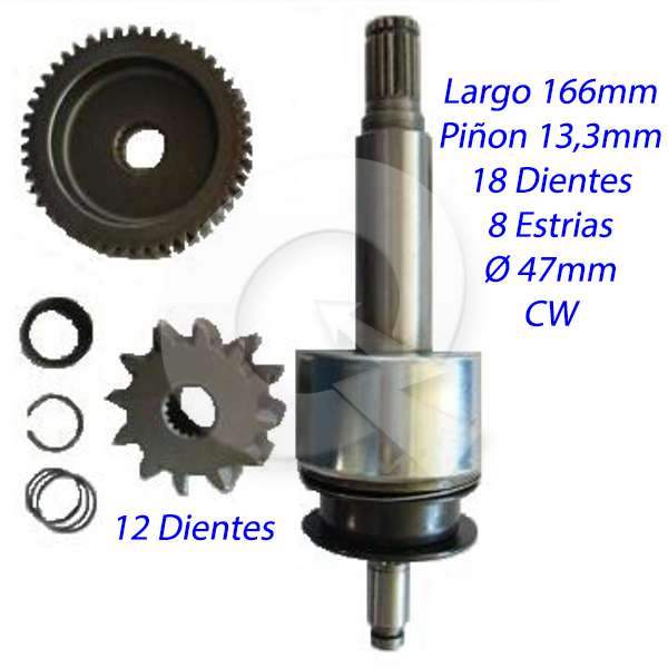 *F3* BENDIX SD-0814-1 / ZNP-0814 PARA NISSAN FRONTIER D22 PICKUP MOTOR YD25 2.5L Di, 2.5L TDi 01-15 / TAMAÑO 153 A167 MM / 12-D 8-SPL / CON PIÑON