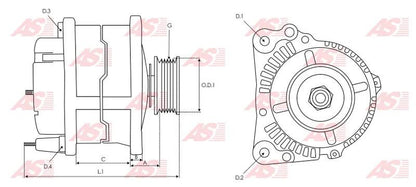 ALT063P PARA: LUCAS INDIEL LRA01514; SE UTILIZA EN: ISUZU KB, ISUZU CAMPO 2.5 DIESEL 4WD [4JA1]