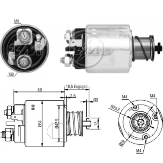 *P4* SELENOIDE H100 12V 66-9417 WAI