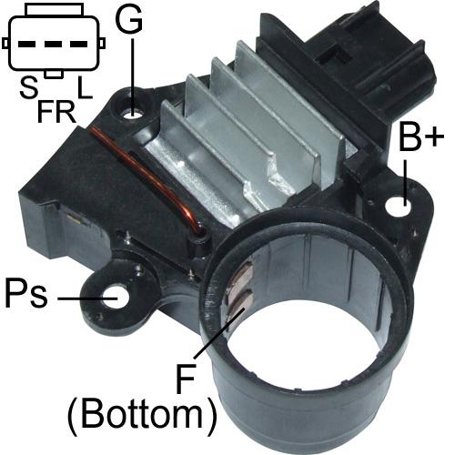 GR931M 12V REGULADOR DE VOLTAJE PARA: FORD, MAZDA [ALT: FORD IR/IF DE LA SERIE FORD 6G]