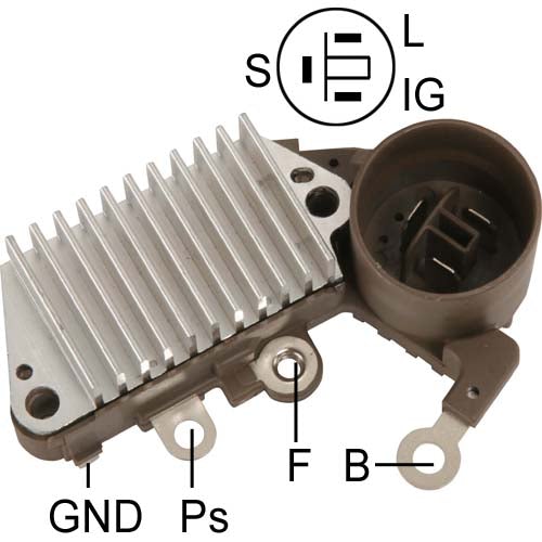 VRH2005-23A / IN250 / 7210 12V (REGITAR) REGULADOR DE VOLTAJE; APLICACION (MOTOR-ALTERNADOR): DENSO IR/IF; VEHICULOS: TOYOTA, DAIHATSU