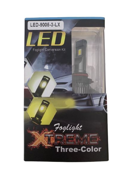 *N6* XTREME®️ LED 9005 TRIPLE-COLOR (LED-9005-3-LX) BOMBILLA LED ANTINIEBLA DE ALTA POTENCIA PARA COCHE PASAJERO VEHICULO COMERCIAL Y FURGONETA