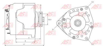 ALTERNADOR ALT017 WAI GLOBAL 12V/60AMP, POLEA 1V *ALT042 NUEVO EXC CONECTOR OVALADO; COMPATIBLE CON: TOYOTA 22R/4RUNNER/COROLLA 12V