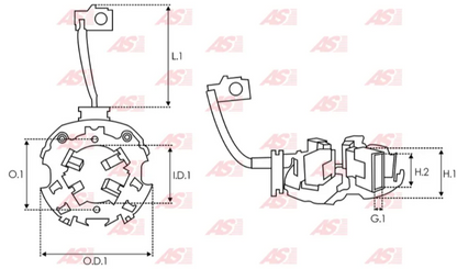 ** SBH-0794 (SCHUNK) PORTACARBON ST TIPO DELCO 42MT *NO INCLUYE CARBONES ; COMPATIBLE CON: MAQUINARIA Y EQUIPO PESADO 40MT / 42MT