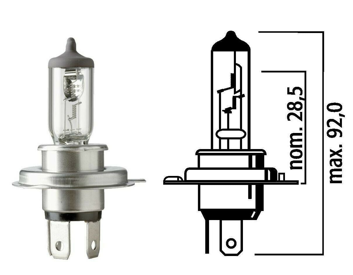 *J4* FLOSSER H4 24V 825545 HALÓGENA PARA FAROS - 75/70 WATTS