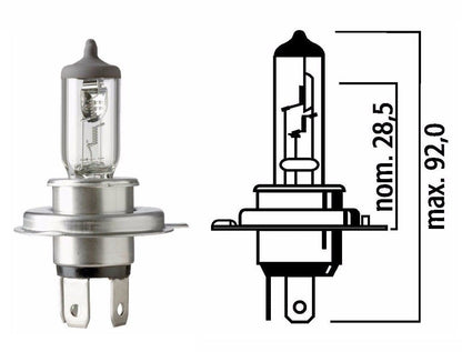 725543 12V (FLOSSER H4) BOMBILLA HALÓGENA PARA FAROS - 100/90 WATTS