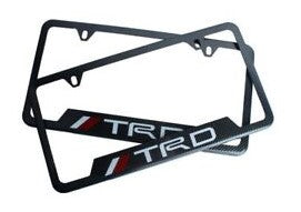 MARCO PARA PLACA O PORTAPLACA DE CARBON TRD ACERO INOXIDABLE