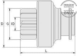 *D3* BENDIX wai 54-9200 DD DE LA SERIE LUCAS 2M113, M45G, M127; SPL-12№ DIENTES: T 10, DIÁ.E PIÑÓN: G 40, LONG. 73; UTILIZADO EN: FORD (1965-1990), CASE, DODGE 100 SERIES, LANCER, MASSEY FERGUSON, PERKINS, ROVER...